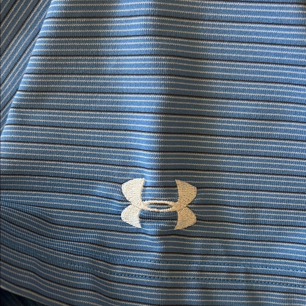 Under Armour Men's Blue Striped Polo Shirt - Picture 5 of 7